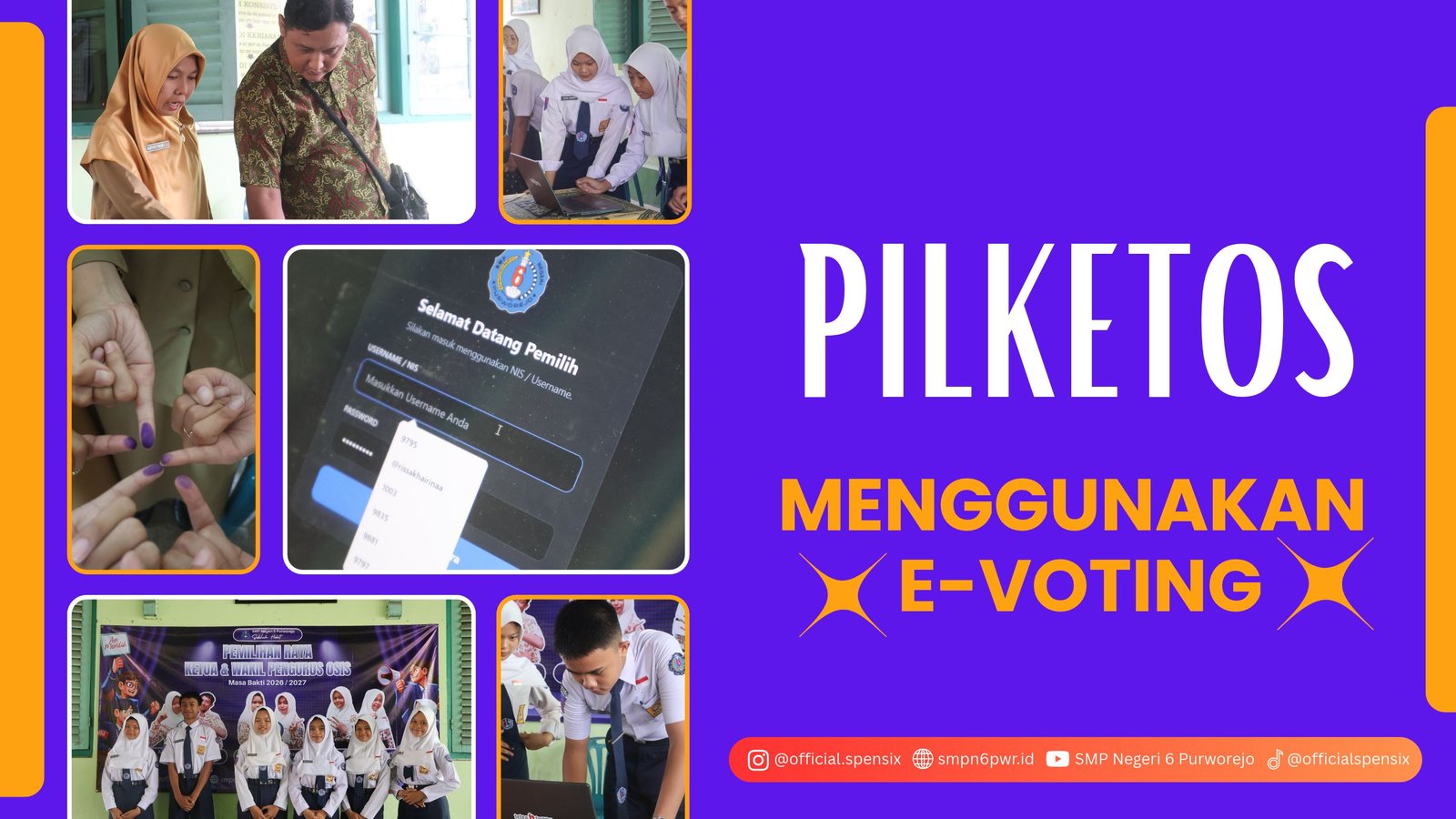 Inovasi Digital: SMP Negeri 6 Purworejo Sukses Gelar Pilketos Modern Berbasis E-Voting